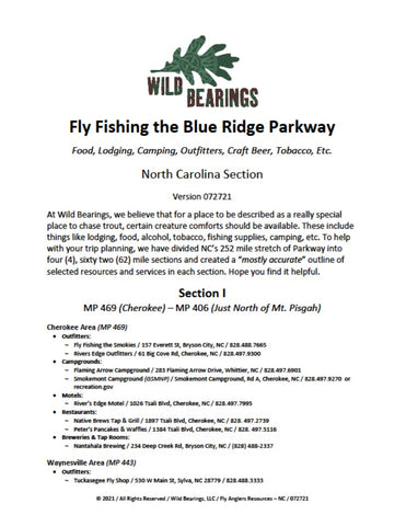 Fly Anglers Resource Guide - N. Carolina Section